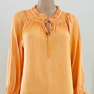 Chelsea & Theodore Women's Orange 3/4 Sleeve Blouse Size Medium